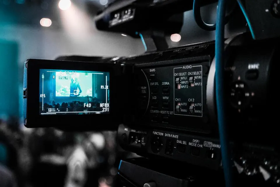 Video camera on set